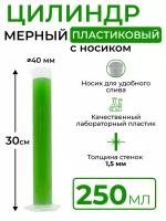 Цилиндр мерный пластиковый с носиком, 250 мл