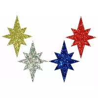 Елочное украшение вифлеемская звезда с блестками, пеноплекс, 40 см, Морозко