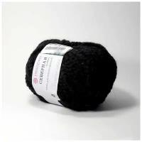 Пряжа для вязания Пехорка Северная (комплект 10 мотков), цвет: черный (02), состав: 30% - ангора, 30% - полутонкая имп. шерсть, 40% - высокообъемный акрил, вес: 50 гр, длина: 50 м