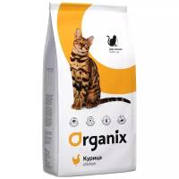 Сухой корм для кошек ORGANIX при чувствительном пищеварении, для здоровья кожи и блеска шерсти с курицей