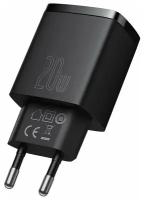 Сетевое зарядное устройство/Быстрая зарядка Baseus Compact Quick Charger U+C 20W EU Black CCXJ-B01