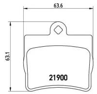Дисковые тормозные колодки задние TRIALLI PF 4056 для Mercedes-Benz C-class (4 шт.)