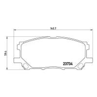 К-т торм. колодок Fr Lexus RX300/330/350 Brembo P83067