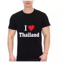 Футболка I love Thailand. Цвет: черный. Размер: XS