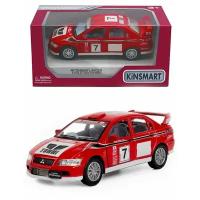 Металлическая машинка Kinsmart 1:36 «Mitsubishi Lancer Evolution VII WRC» KT5048W инерционная в коробке