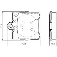 Дисковые тормозные колодки задние BOSCH 0986495080 (4 шт.)