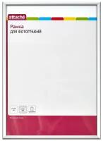 Рамка оформительская Attache А4, 21*30 см, алюминиевый багет, настенная, серебро (130846)