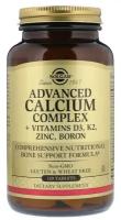 Advanced Calcium Complex + Vitamins D3, K2, Zinc, Boron 120 таблеток (Solgar)