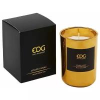 Ароматическая свеча LUXURY - BLACK ROSE&OUD (Чёрная Роза и Уд) в золотом стеклянном стакане, 10.5 см, EDG 612866-01