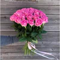 Розы Премиум 25 шт розовые высота 50 см арт. 11055 - Просто роза ру