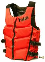 Жилет страховочный плавательный Standart hikeXp, красный, размер L / Спортивный спасательный жилет для рыбалки, водных видов спорта, SUP