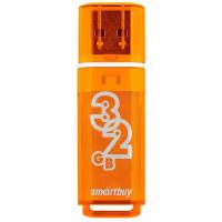 Флешки Smartbuy Флешка Smartbuy Glossy series Orange, 32 Гб, USB2.0, чт до 25 Мб/с, зап до 15 Мб/с,оранжевая