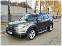 Ветровики дверей Ford Explorer с 2010 г.(комплект 4 шт, черные) дефлекторы Форд Эксплолер, Дефлекторы