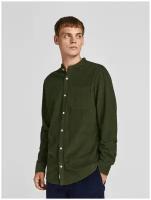 Рубашка Jack & Jones, размер 50/L, GREEN / FOREST NIGHT