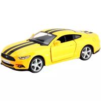 Машинка металлическая Uni-Fortune RMZ City серия 1:32 Ford Mustang GT 2015 with Strip инерционная, цвет желтый, двери открываются 554029C-YL