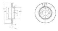 DELPHI Диск тормозной AUDI 80 73-91/GOLF 79-97/PASSAT 81-88 передний D 239мм