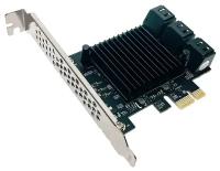 Контроллер ESPADA PCIe6SATAMar, Marvell 88SE9215 + ASM1093, 6xSATA, LP, BOX