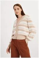 Кардиган BAON женский, модель: B1422002, цвет: DARK BEIGE STRIPED, размер: L