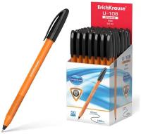 Ручка шариковая ErichKrause U-108 Orange Stick 1.0, Ultra Glide Technology, цвет чернил черный (в коробке по 50 шт