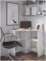 EVITAmeb Стол письменный угловой белый / стол компьютерный / письменный стол для школьника / для ноутбука / туалетный / детский