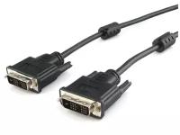 Кабель DVI-D single link Cablexpert CC-DVIL-BK-6, 19M/19M, 1,8 м, CCS, черный, экран, ферритовые кольца