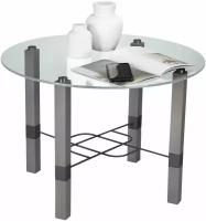 Стол журнальный Лючия 3101 серый бетон/серый/прозрачное