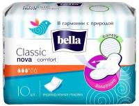 Прокладки женские гигиенические Bella, Classic Nova Comfort, 10 шт./уп