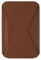 Магнитная подставка-кошелёк Moft Snap-On MagSafe для iPhone 12 и 13 серии Brown