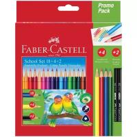 Faber-Castell Набор цветных карандашей 18цв.+2, заточен., картон