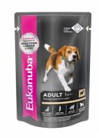 Корм для собак Eukanuba Adult All Breed влажный рацион с ягнёнком в соусе, 24х100г