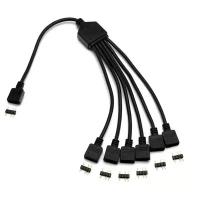 Кабель EK Water Blocks EK-D-RGB 6-Way Splitter Cable ARGB 3-pin (3831109821879)