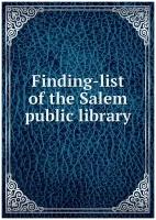 Finding-list of the Salem public library