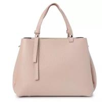 Сумка тоут diva's bag, фактура зернистая, розовый