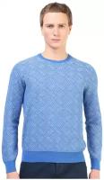 Пуловер с круглым вырезом синий с рисунком MARVELIS