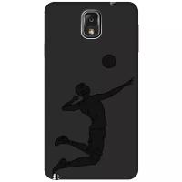 Матовый чехол Volleyball для Samsung Galaxy Note 3 / Самсунг Ноут 3 с эффектом блика черный