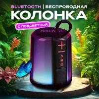 Беспроводная портативная колонка Bluetooth, WALKER, WSP-125, музыкальная переносная акустическая система блютуз для компьютера и телевизора, черный