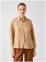 Рубашка с длинным рукавом KOTON WOMEN, 2SAK60034UW, цвет: BEIGE, размер: 44