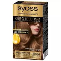 Стойкая краска для волос Oleo Intense (Олео Интенс) 6-80 Золотистый русый, с ухаживающим маслом без аммиака ТМ Syoss (Сьёсс)