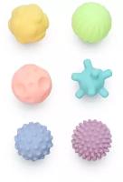 330088, Игровой набор Happy Baby из 6 тактильных мячиков Sensomix Light, массажные мячики/мячики для купания