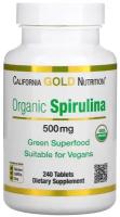 California Gold Nutrition Organic Spirulina таб., 500 мг, 240 шт