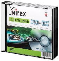 Диск Mirex DVD-RW 4,7Gb 4x, slim box, упаковка 5 шт