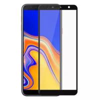 Защитное стекло 5D для Samsung Galaxy J4+(2018), J6+ (2018), с черной рамкой / полный клей / полноэкранное