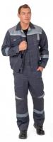 Костюм рабочий мужской Raida куртка и полукомбинезон серый (размер - 52-54, рост -170-176)