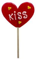 Леденец, карамель цветная на палочке Сердце Kiss (1 шт по 35г) Пират-Мармелад