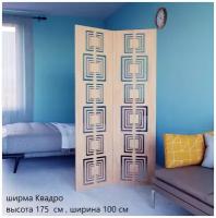 Ширма перегородка складная для зонирования комнаты 2 створки. 175х100 см