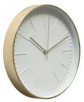 Часы настенные пластик Clock brass 30,6x30,6 см 79848