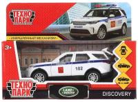 Модель машины Технопарк Land Rover Discovery, Полиция, инерционная DISCOVERY-12POL-WH