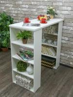 Барная стойка стол для кухни белая длина 110 см / Барный стол / Барный стол для кухни / барная стойка для кухни / стол барный