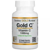 California Gold Nutrition, Gold C, витамин C, 1000 мг, 60 вегетарианских капсул