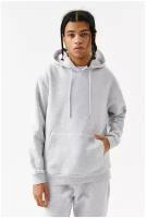 джемпер мужской befree, Basic-hoodie1, цвет: серый меланж, размер: XS